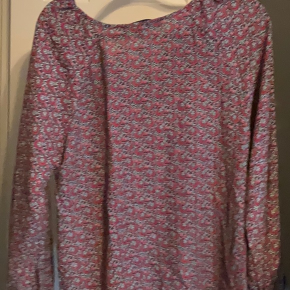 Blue Rain Large Floral V Neck Blouse - Picture 5 of 5